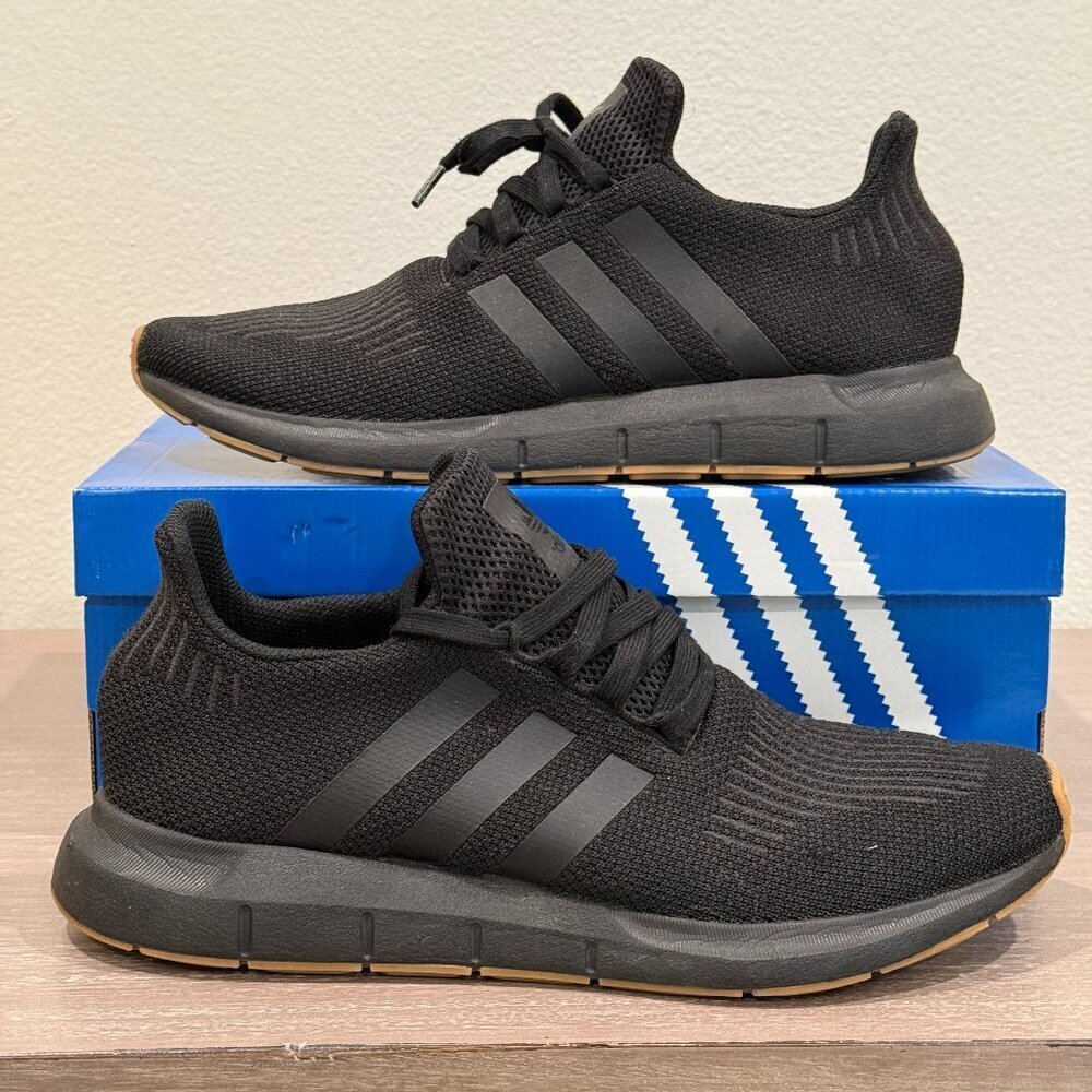 Adidas Originals Swift Run OG Sneakers Black Gum Men's Casual Shoes